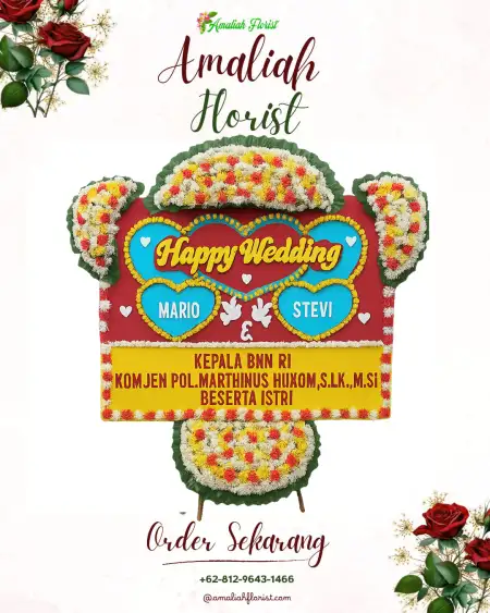 Papan Bunga Pernikahan Tunahan